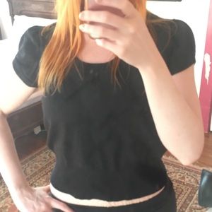 Banana Republic Black Merino Wool Sweater Size L